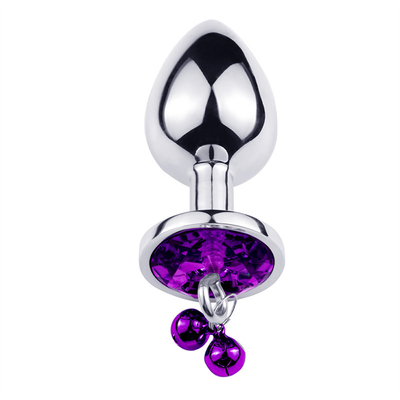 Anaal seksspeelgoed Plug Butt Roestvrij staal kristal 3pcs Set Metalen anaal plug met bel