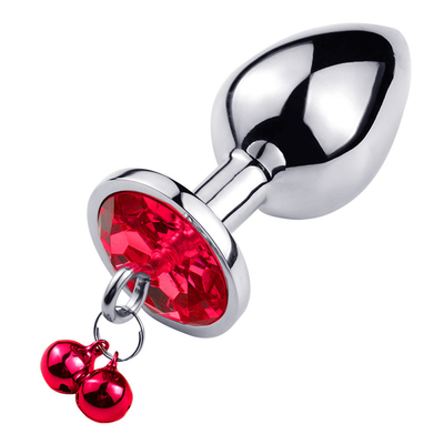Anaal seksspeelgoed Plug Butt Roestvrij staal kristal 3pcs Set Metalen anaal plug met bel