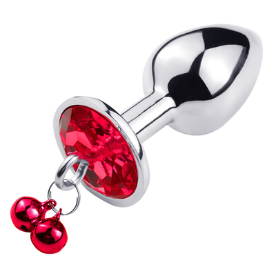 Anaal seksspeelgoed Plug Butt Roestvrij staal kristal 3pcs Set Metalen anaal plug met bel