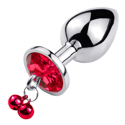 Anaal seksspeelgoed Plug Butt Roestvrij staal kristal 3pcs Set Metalen anaal plug met bel