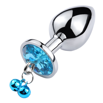 Anaal seksspeelgoed Plug Butt Roestvrij staal kristal 3pcs Set Metalen anaal plug met bel