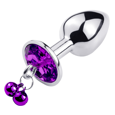 Anaal seksspeelgoed Plug Butt Roestvrij staal kristal 3pcs Set Metalen anaal plug met bel