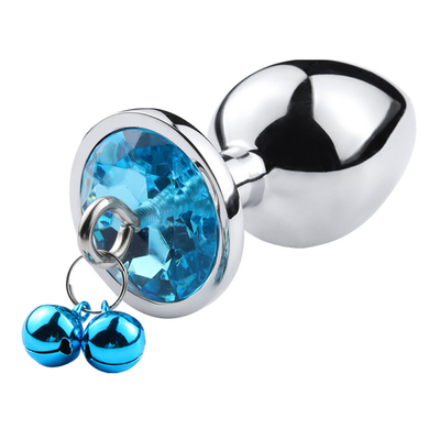 Anaal seksspeelgoed Plug Butt Roestvrij staal kristal 3pcs Set Metalen anaal plug met bel