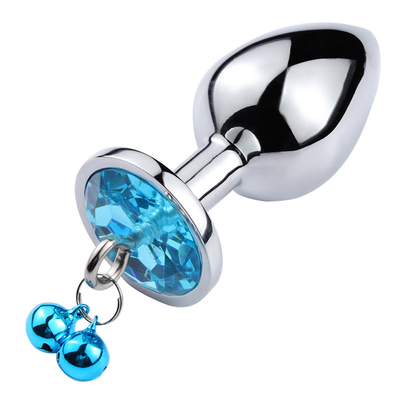 Anaal seksspeelgoed Plug Butt Roestvrij staal kristal 3pcs Set Metalen anaal plug met bel