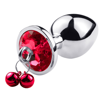 Anaal seksspeelgoed Plug Butt Roestvrij staal kristal 3pcs Set Metalen anaal plug met bel
