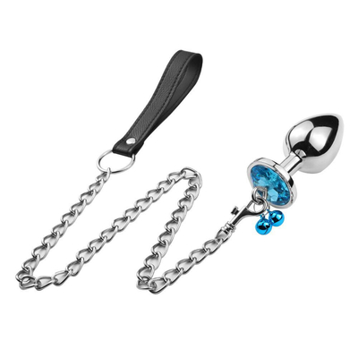 Hartvormige bel ring kont plug anaal seksspeelgoed met ketting metaal voor man en vrouw waterdicht klein gewicht materiaal