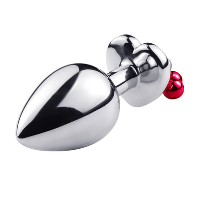 Hartvormige bel ring kont plug anaal seksspeelgoed met ketting metaal voor man en vrouw waterdicht klein gewicht materiaal