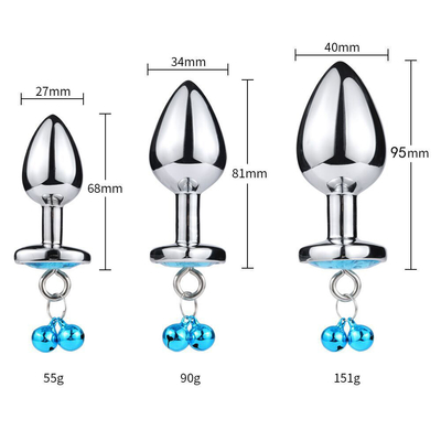 Hartvormige bel ring kont plug anaal seksspeelgoed met ketting metaal voor man en vrouw waterdicht klein gewicht materiaal