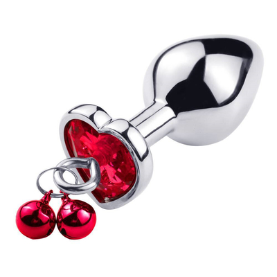 Hartvormige bel ring kont plug anaal seksspeelgoed met ketting metaal voor man en vrouw waterdicht klein gewicht materiaal