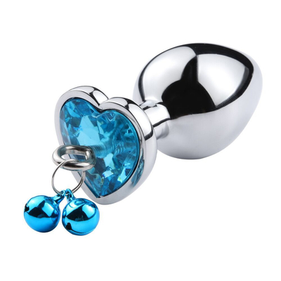 Hartvormige bel ring kont plug anaal seksspeelgoed met ketting metaal voor man en vrouw waterdicht klein gewicht materiaal