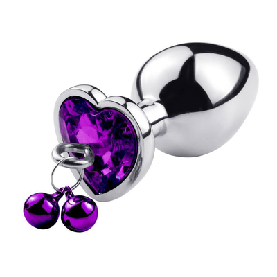 Hartvormige bel ring kont plug anaal seksspeelgoed met ketting metaal voor man en vrouw waterdicht klein gewicht materiaal