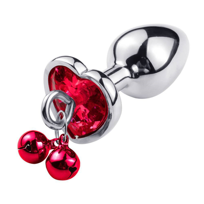 Hartvormige bel ring kont plug anaal seksspeelgoed met ketting metaal voor man en vrouw waterdicht klein gewicht materiaal