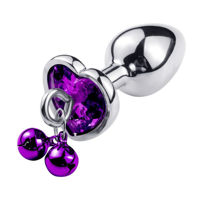 Hartvormige bel ring kont plug anaal seksspeelgoed met ketting metaal voor man en vrouw waterdicht klein gewicht materiaal