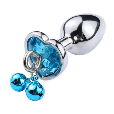 Hartvormige bel ring kont plug anaal seksspeelgoed met ketting metaal voor man en vrouw waterdicht klein gewicht materiaal