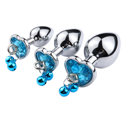 Hartvormige bel ring kont plug anaal seksspeelgoed met ketting metaal voor man en vrouw waterdicht klein gewicht materiaal
