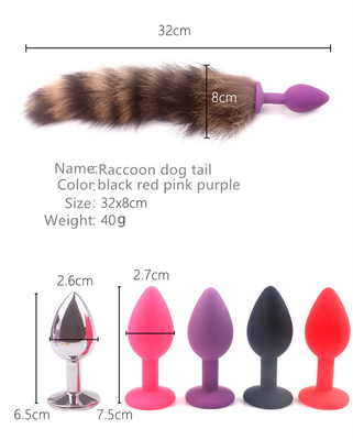 Draagbaar Comfortabel Anaal Plug Speelgoed Silicone Fox Tail Anaal Plug Tail Anaal Speelgoed Vrouwen