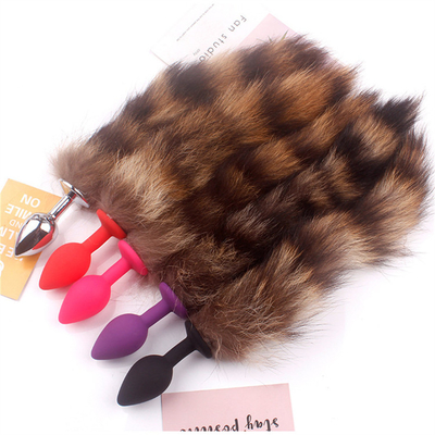 Draagbaar Comfortabel Anaal Plug Speelgoed Silicone Fox Tail Anaal Plug Tail Anaal Speelgoed Vrouwen