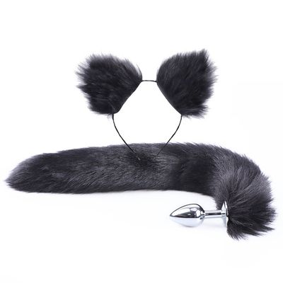 New Style Fox Tail Anal Plug Speelgoed, Anal Butt Plug, Tail Anal Plug Voor Vrouwen Fancy Cat Kitty Kostuum Oor Party Hoofd