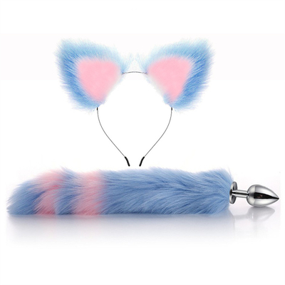 New Style Fox Tail Anal Plug Speelgoed, Anal Butt Plug, Tail Anal Plug Voor Vrouwen Fancy Cat Kitty Kostuum Oor Party Hoofd