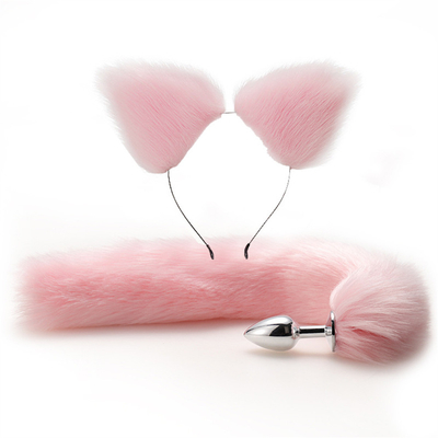 New Style Fox Tail Anal Plug Speelgoed, Anal Butt Plug, Tail Anal Plug Voor Vrouwen Fancy Cat Kitty Kostuum Oor Party Hoofd