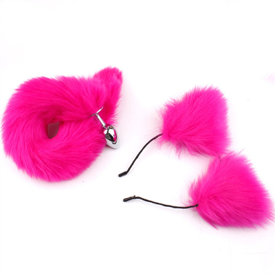 New Style Fox Tail Anal Plug Speelgoed, Anal Butt Plug, Tail Anal Plug Voor Vrouwen Fancy Cat Kitty Kostuum Oor Party Hoofd
