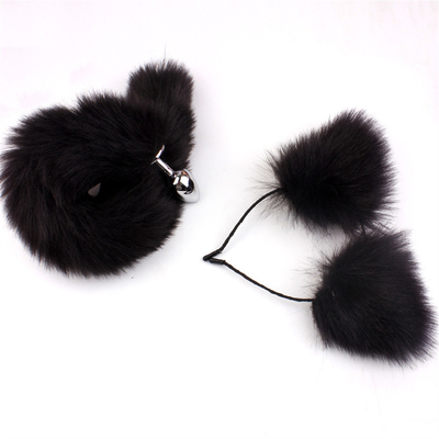 New Style Fox Tail Anal Plug Speelgoed, Anal Butt Plug, Tail Anal Plug Voor Vrouwen Fancy Cat Kitty Kostuum Oor Party Hoofd