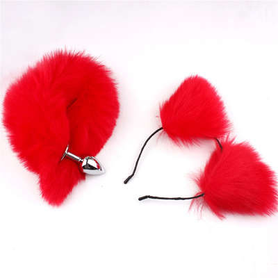New Style Fox Tail Anal Plug Speelgoed, Anal Butt Plug, Tail Anal Plug Voor Vrouwen Fancy Cat Kitty Kostuum Oor Party Hoofd