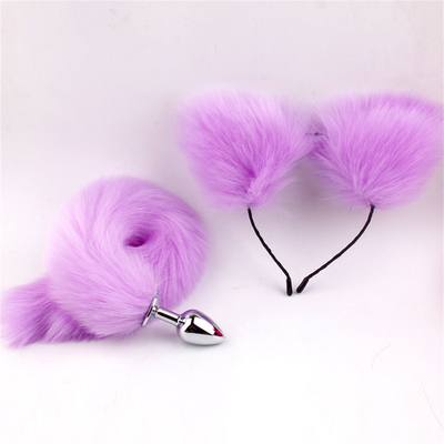 New Style Fox Tail Anal Plug Speelgoed, Anal Butt Plug, Tail Anal Plug Voor Vrouwen Fancy Cat Kitty Kostuum Oor Party Hoofd