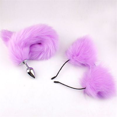 New Style Fox Tail Anal Plug Speelgoed, Anal Butt Plug, Tail Anal Plug Voor Vrouwen Fancy Cat Kitty Kostuum Oor Party Hoofd