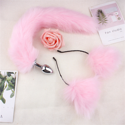 New Style Fox Tail Anal Plug Speelgoed, Anal Butt Plug, Tail Anal Plug Voor Vrouwen Fancy Cat Kitty Kostuum Oor Party Hoofd