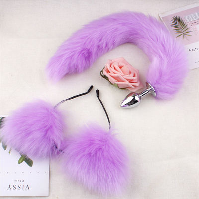 New Style Fox Tail Anal Plug Speelgoed, Anal Butt Plug, Tail Anal Plug Voor Vrouwen Fancy Cat Kitty Kostuum Oor Party Hoofd