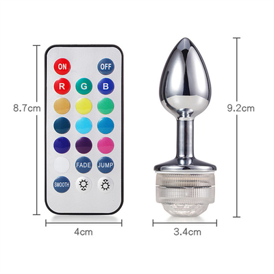Kleurveranderende anus vergroten anale kont Plug met afstandsbediening anale verlichting Plug anale plug met led lichten