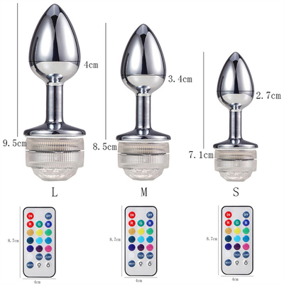 Kleurveranderende anus vergroten anale kont Plug met afstandsbediening anale verlichting Plug anale plug met led lichten