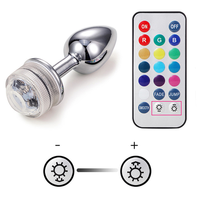 Kleurveranderende anus vergroten anale kont Plug met afstandsbediening anale verlichting Plug anale plug met led lichten