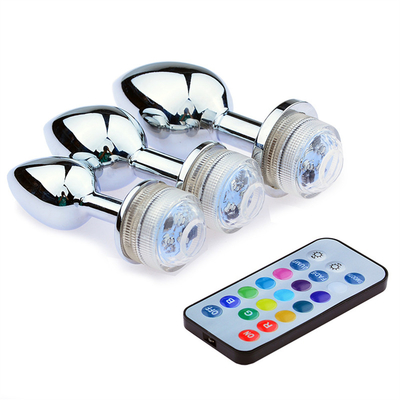 Kleurveranderende anus vergroten anale kont Plug met afstandsbediening anale verlichting Plug anale plug met led lichten