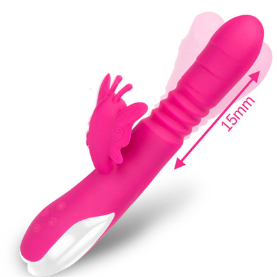 Automatische stuwkop draagbare USB-oplader konijnsvibrator voor vrouwen