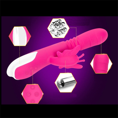 Automatische stuwkop draagbare USB-oplader konijnsvibrator voor vrouwen