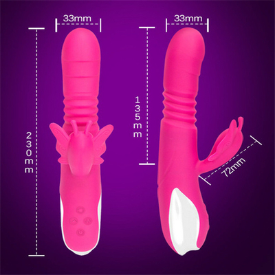 Automatische stuwkop draagbare USB-oplader konijnsvibrator voor vrouwen