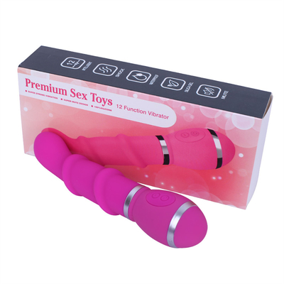 12 snelheden siliconen rupsvormige vaginale massage vibrator voor vrouwelijk seksspeeltje
