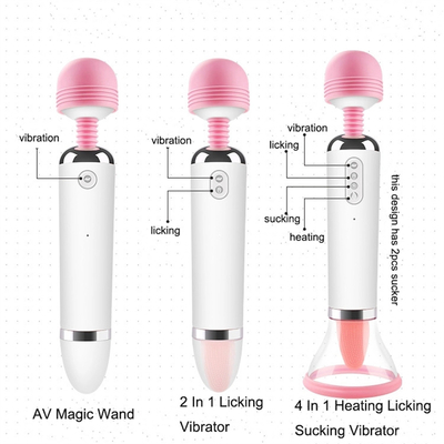 Dual Heed AV Wand Tong Likken Zuig Vibrator Pussy Vagina Massage Vrouwelijke Masturbatie Vibrator