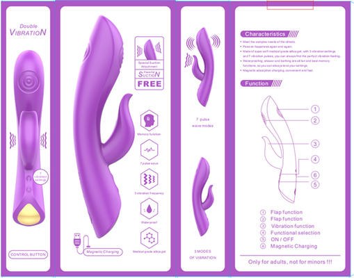 Hot Secret Recharger Vibrators met Double Side Tap Function Vegina G Spot Rabbit Vibrator Volwassen Seks Speelgoed voor Vrouwen