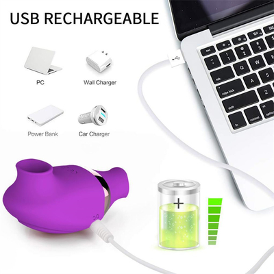 USB oplaadbare siliconen tepel zuigend vibrator clitoris likend vibrator seksspeeltjes voor vrouwen