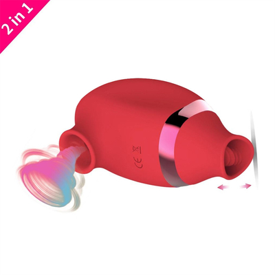 USB oplaadbare siliconen tepel zuigend vibrator clitoris likend vibrator seksspeeltjes voor vrouwen