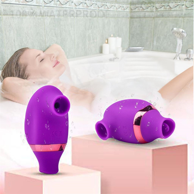 USB oplaadbare siliconen tepel zuigend vibrator clitoris likend vibrator seksspeeltjes voor vrouwen