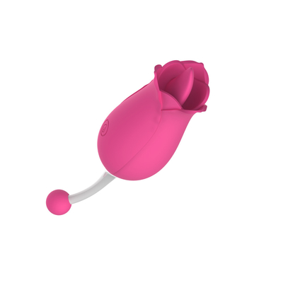 Dubbelkop Roos Vibrator Nippel Clitorale Stimulatie Massage Vibrator Tong Likken Pussy Vibrator Seks Speelgoed Voor Vrouwen