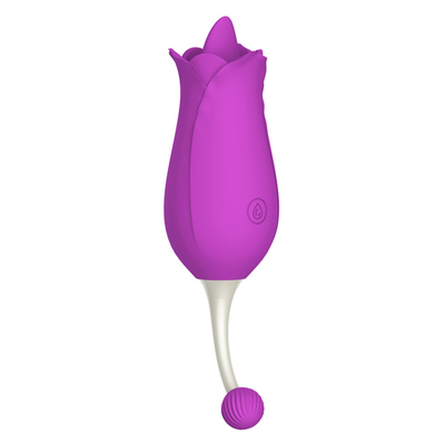 Dubbelkop Roos Vibrator Nippel Clitorale Stimulatie Massage Vibrator Tong Likken Pussy Vibrator Seks Speelgoed Voor Vrouwen