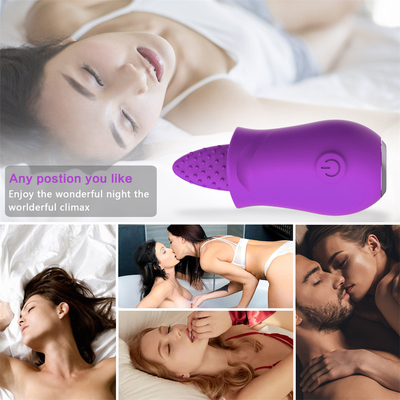 Hoge kwaliteit siliconen oplaadbare draagbare rozen tong likken massage vibrator voor vrouwen