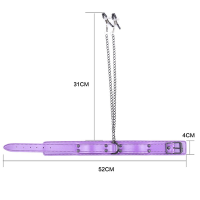 Nieuwe leer kraag met borstklem Clip keten paar sm seksspeelgoed voor vrouwen sekstools paren volwassen games