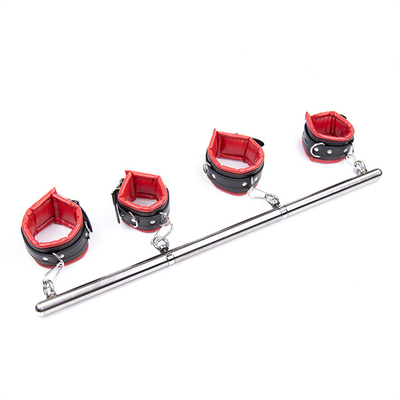 Spreader Bar PU Lederen Handboeien & enkelmanschet Seksproducten voor Vrouwelijke Bondage Restraints