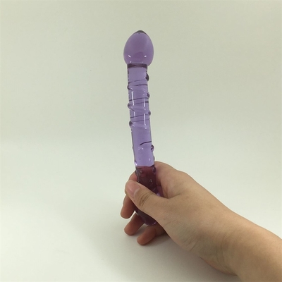 Dubbele koppen kont plug anaal plug butt glas kont plug met innerlijke schroef ontwerp verspreid over de hele wereld glas dildo's